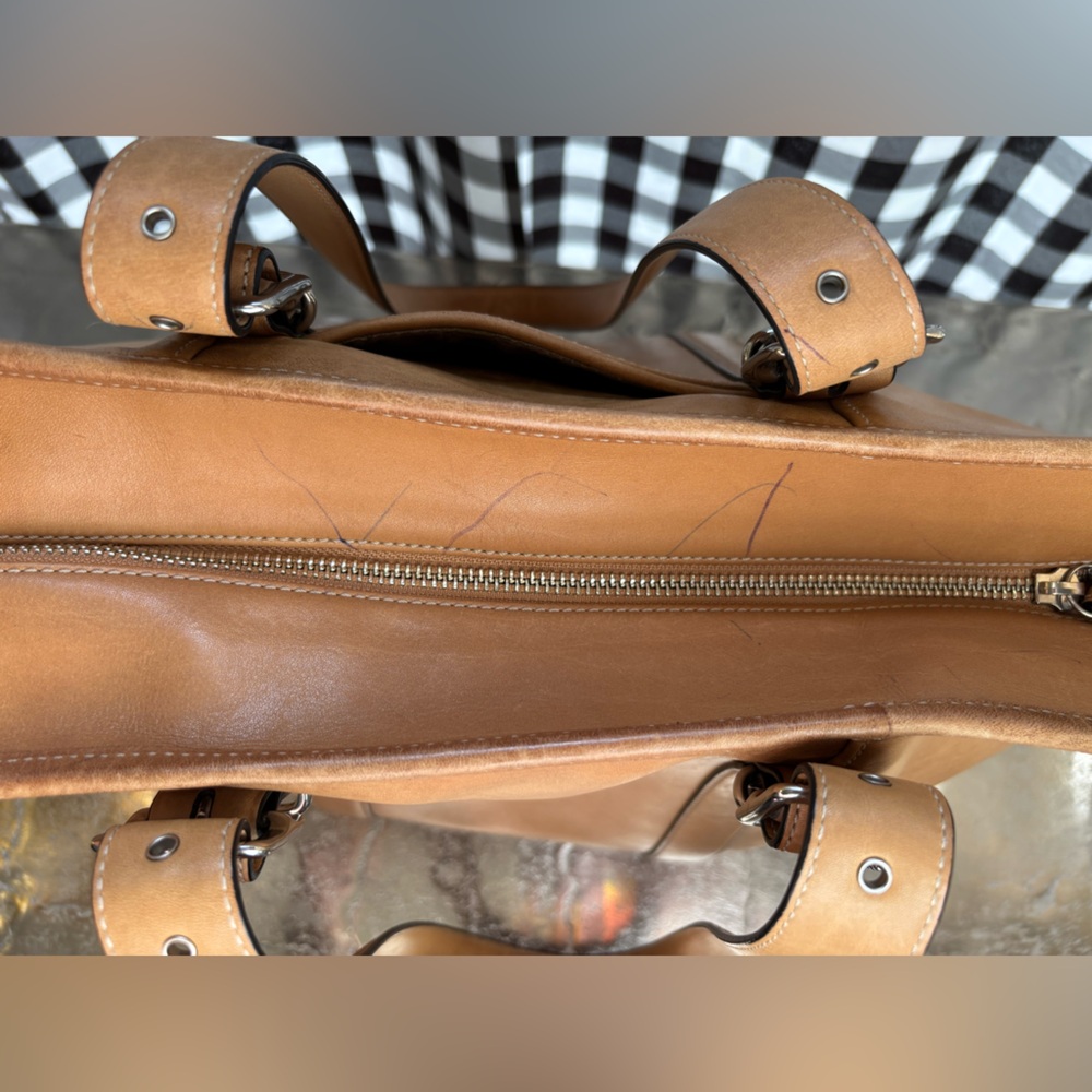 Coach Hampton Leather Carryall Tote in British Tan 2005 - Picture 7 of 9